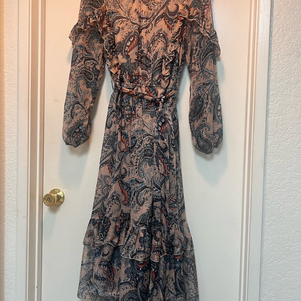 River Island Paisley Print Long Sleeve Dress - Picture 14 of 16
